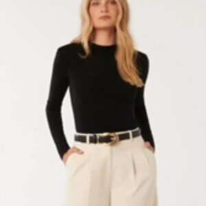 Ever New Black Long Sleeve Top